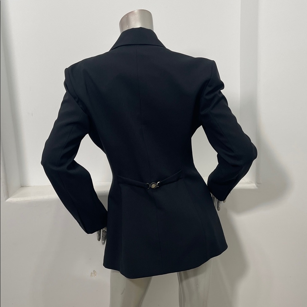 Marina Sitbon For Kamasho Paris Black Double-Breasted Jacket Medusa Buttons 42 - Picture 2 of 12